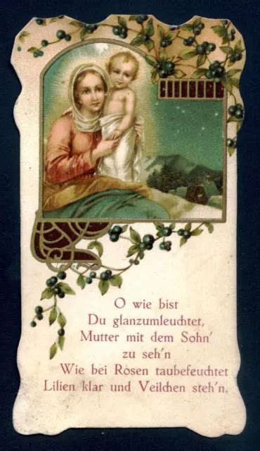 SANTINO HOLY CARD IMAGE PIEUSE Heiligenbild MADONNA MARIA VERGINE