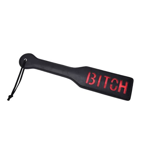 Bitch Black Red Pink Bltch Sm Flog Spank Paddle Beat Submissive Slave Kinky Fetish Bdsm Whip