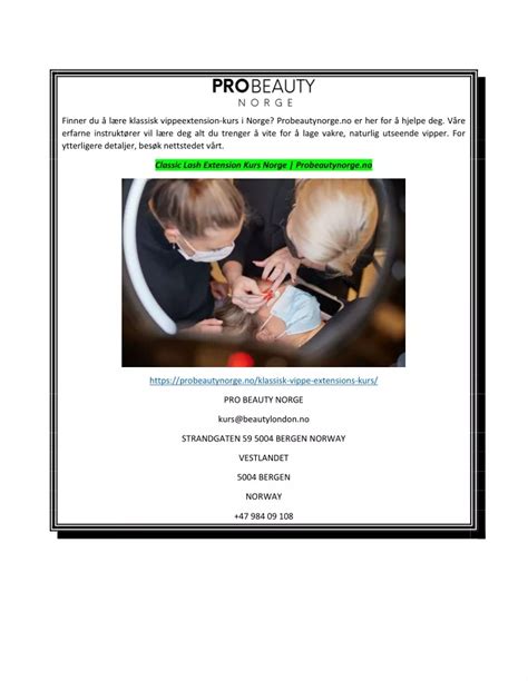 Ppt Classic Lash Extension Kurs Norge Probeautynorge No Powerpoint