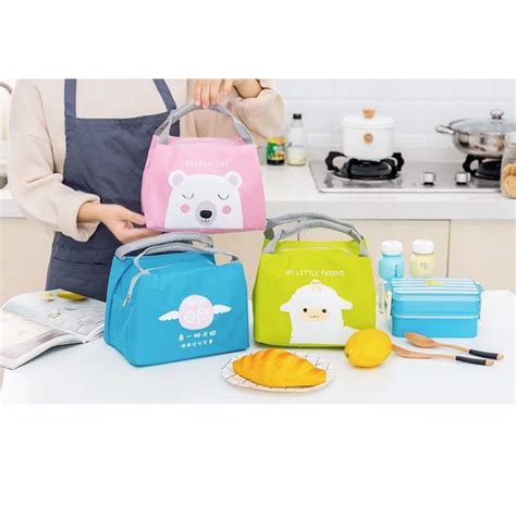 Jual Tas Bekal Anak Lunch Bag Tahan Panas Cooler Bag Kantong Bento Tas