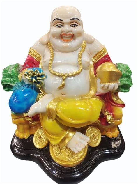 Paint Coated Fiber Laughing Buddha Statue For Decoration At Rs 900