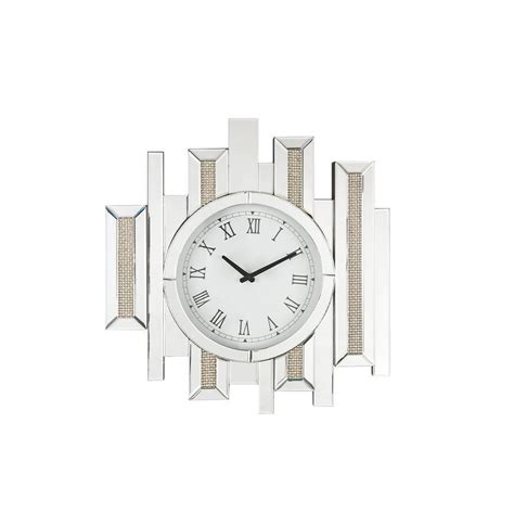 Acme Furniture Ornat White Analog Vintage Roman Numerals Wall Clock ...