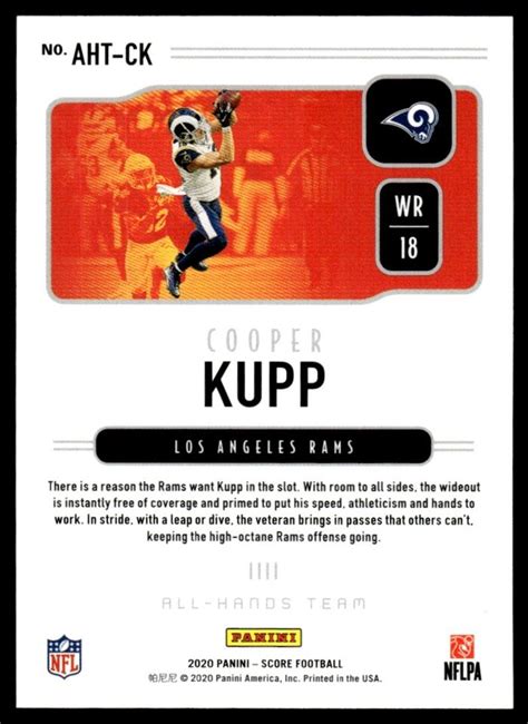 Score All Hands Team Cooper Kupp Los Angeles Rams Aht Ck Insert