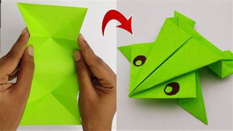 Diy Jumping Frog Origami Paper Jumping Frog Making Paper Frog