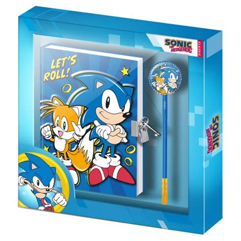 Set Diario Boligrafo Lets Roll Sonic The Hedgehog