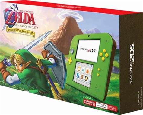 Nintendo 2DS With The Legend Of Zelda Ocarina Of Time 3D Link Edition