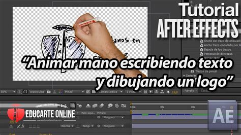 Animar Mano Escribiendo Texto Y Dibujando Logo Tutorial After Effects