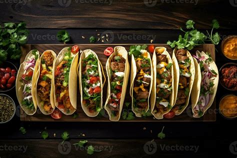 Tomato Taco Meal Pepper Sauce Food Mexican Chili Vegetable Fresh Generative Ai 25719641 Stock