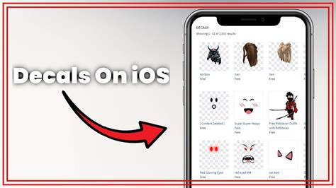 How To Get Decals And Models On Roblox Mobile Ios Youtube
