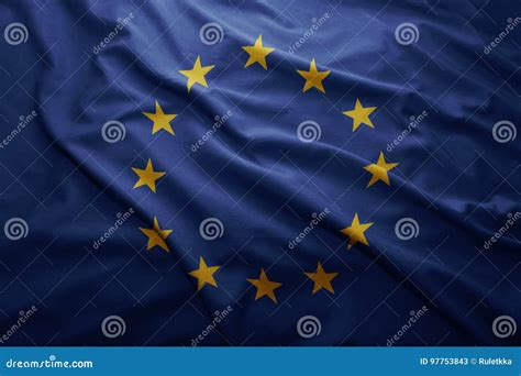 Bandeira da União Europeia ilustração stock Ilustração de brilhar