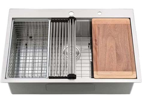 30 Inch Drop In Kitchen Sink Workstation- VASOYO 30x22 Stainless Steel ...