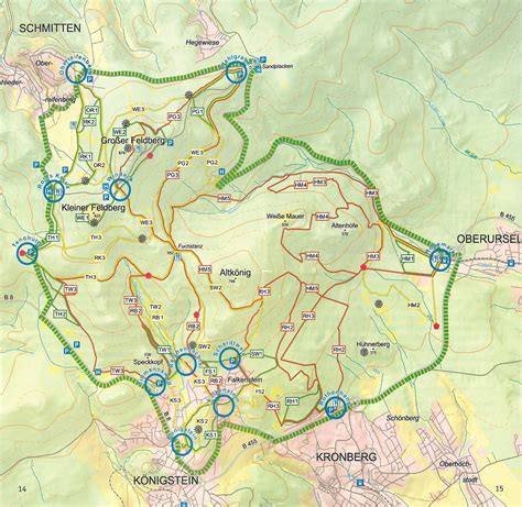 Wanderwege Königstein Deutschlandkarte 2023