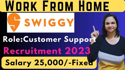 Swiggy Recruitment 2023 Work From Home Job 12th Pass Job Jobs For