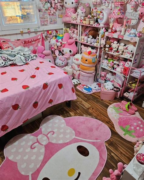 Sanrio 🍒 Room 🪷💖 Sanrio Room Cute Room Ideas Cute Bedroom Ideas