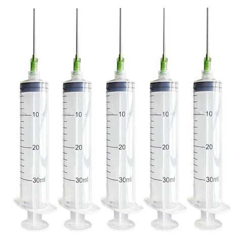 2020 30ml Disposable Plastic Syringe With Needle For Lab And Multiple ...