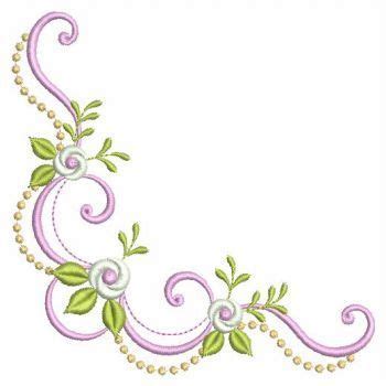 Heirloom Rose Corner Embroidery Designs Machine Embroidery Designs At