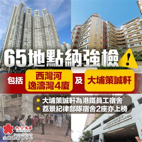 65地點納強檢 包括西灣河逸濤灣4廈及大埔策誠軒（附名單） 港聞 大公文匯網