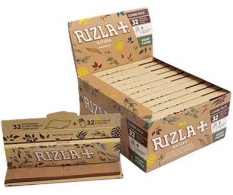 Smokers Gr RIZLA Papers Natura Combi King Size Slim With Tips