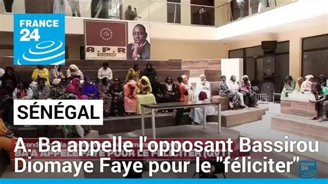 Sénégal Amadou Ba Appelle Lopposant Bassirou Diomaye Faye Pour Le