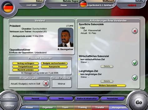 Screenshot Of Anstoss Der Fussballmanager Windows Mobygames