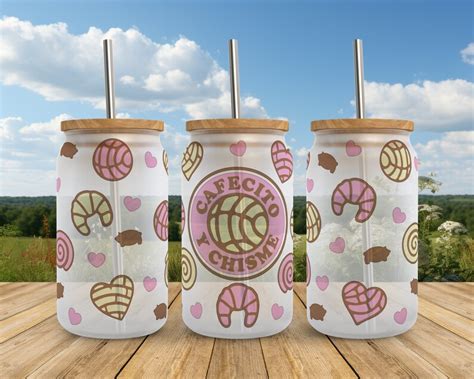 Cafecito Y Chisme Svg Libbey Glass Wrap Svg Pan Dulce Concha 16 Oz