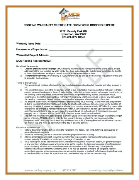 Guarantee Form Pdf Fillable Template Printable Forms Free Online