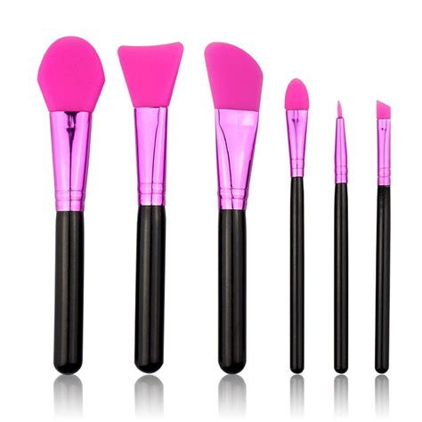 6pcs Silicone Makeup Brushes Set Professional Make Up Brush Tool For Mask Foundation Concealer