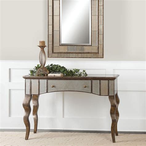 Living Room Console Table With Mirror Mirrored Furniture Factory