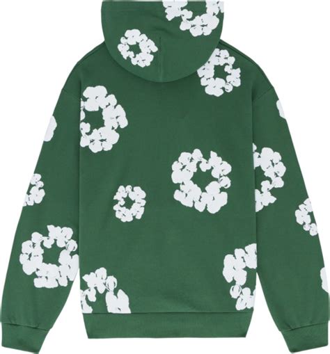 Denim Tears Green Cotton Wreath Hoodie | INC STYLE