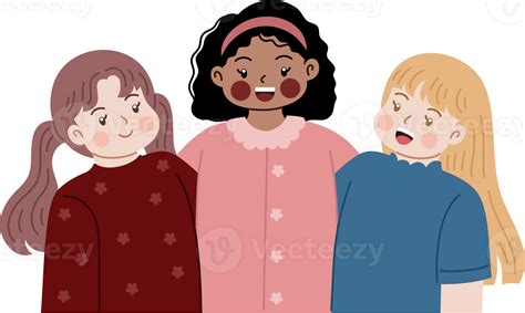 Multi Race Friendship Cartoon Illustration 35913960 Png