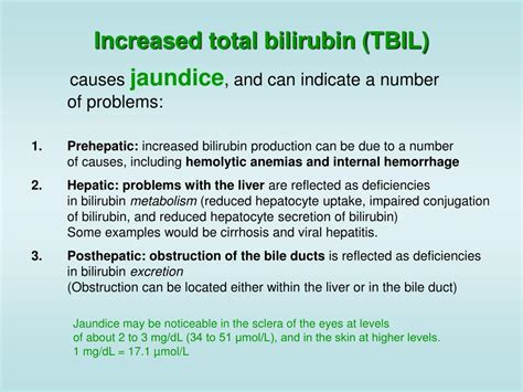 Elevated Bilirubin Levels In Asymptomatic Adults