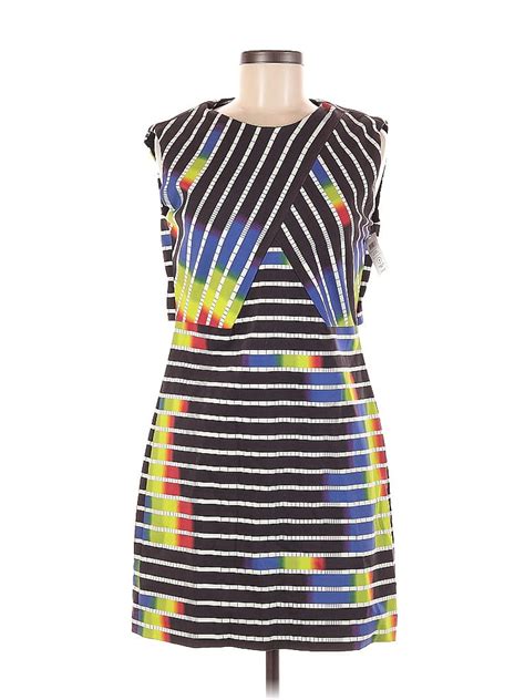 Kate Spade Saturday Stripes Multi Color Black Casual Dress Size 6 67