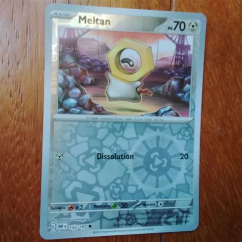 CARTE POKÉMON MELTAN 152 197 reverse EV03 Flammes Obsidiennes fr neuve