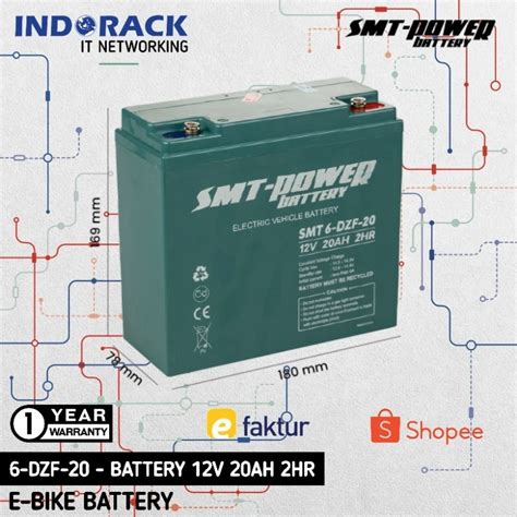 Jual Dzf Battery Smt Power V Ah Hr Aki Kering Baterai Sepeda