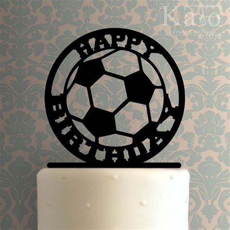 Soccer Happy Birthday 100 Cake Topper