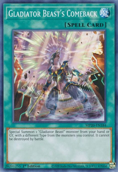 Gladiator Beast S Comeback 2020 Tin Of Lost Memories YuGiOh