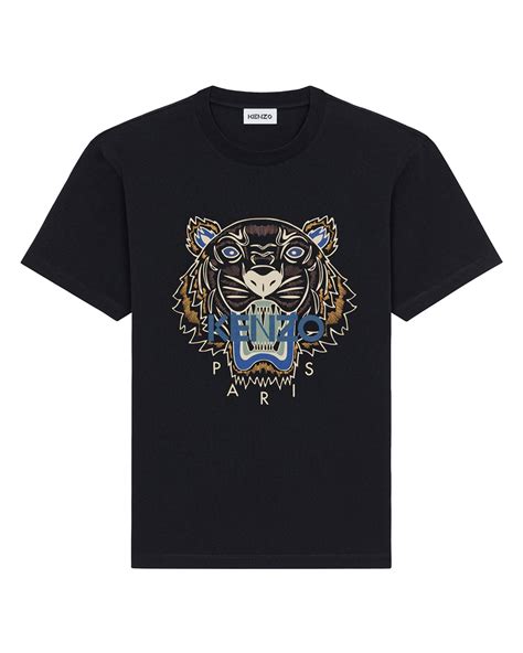 Kenzo Mens Tiger Face T Shirt Black Tee