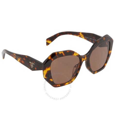 Prada Polarized Light Brown Irregular Ladies Sunglasses Pr 16wsf Vau05c 53 8056597766395