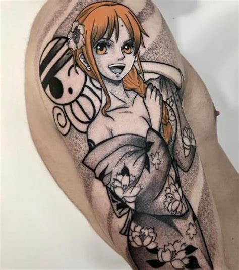 20 Inspiring Nami Tattoo Designs from One Piece | Art and Design