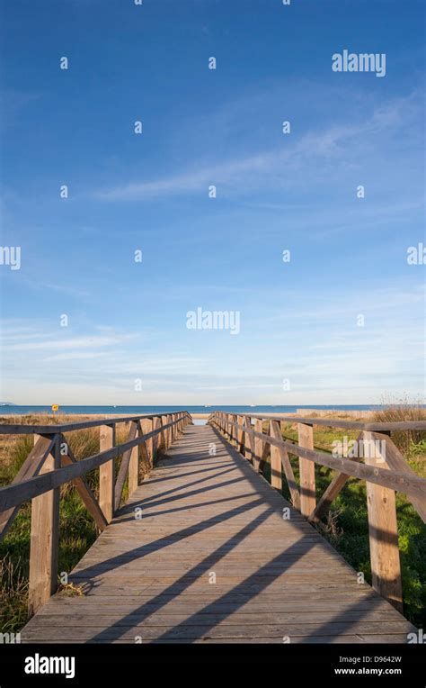 Spain, View of jetty at Costa de la Luz Stock Photo - Alamy