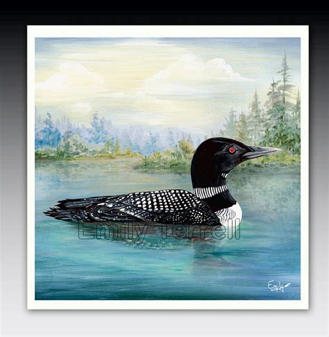 Loon Prints Loon Duck Print Loons Prints Paintings Home | Etsy