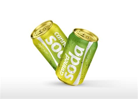 Premium PSD Soda Can Mockup For Energy Drinks