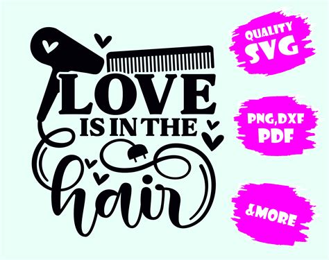 Love Is In The Hair Hair Dresser Svg Hairdresser Svg Barber Svg