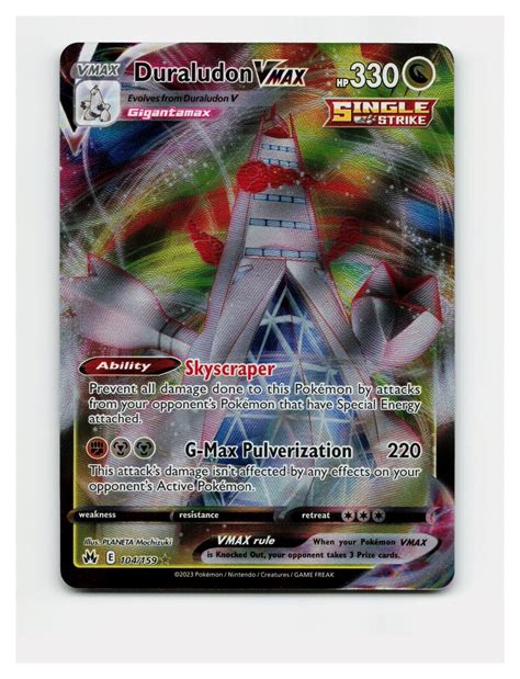 Duraludon VMAX 104 159 Ultra Rare Crown Zenith Pokemon TCG NM EBay