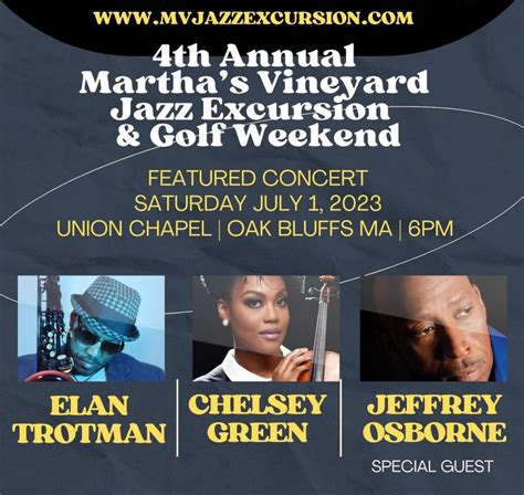 Marthas Vineyard Jazz Excursion Elan Trotman Feat Chelsey Green And