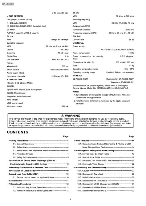 Panasonic Sa Ak350gcp Service Manual Download Schematics Eeprom Repair Info For Electronics