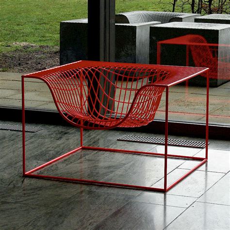 Poltrona Design Originale Grid Nola Industrier In Acciaio Con