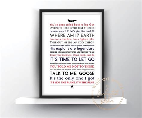 Top Gun: Maverick Quotes Print - Wall Art