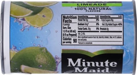 Minute Maid Frozen Concentrated Limeade Fruit Drink Fl Oz Kroger