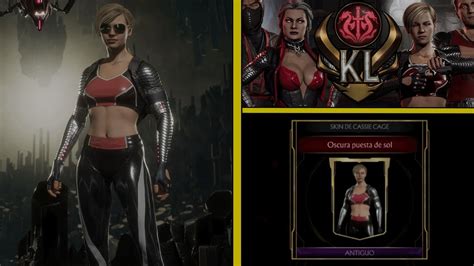 Mk11 Kombat League Skins Cassie Oscura Puesta De Sol Secundario Temporada Vxi Youtube